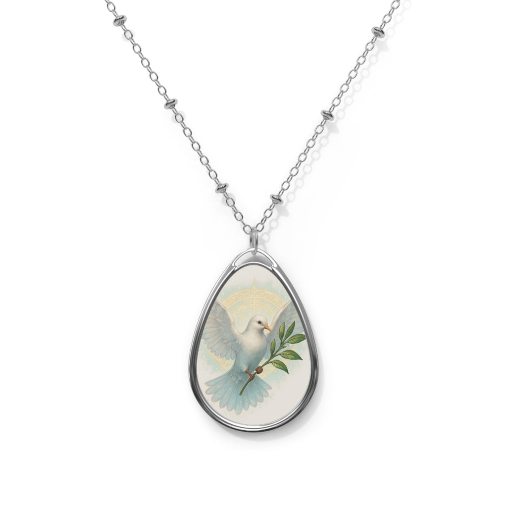 Olive Branch Oval Necklace