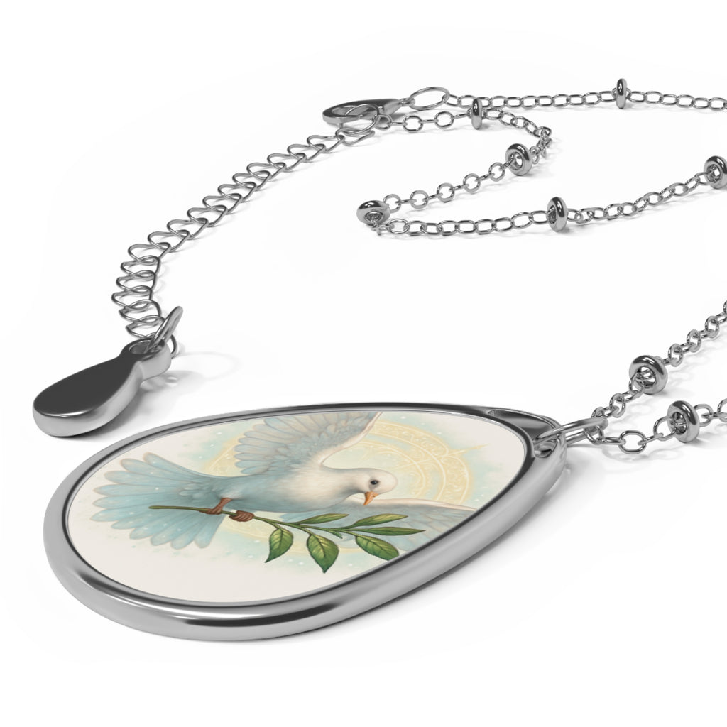 Olive Branch Oval Necklace